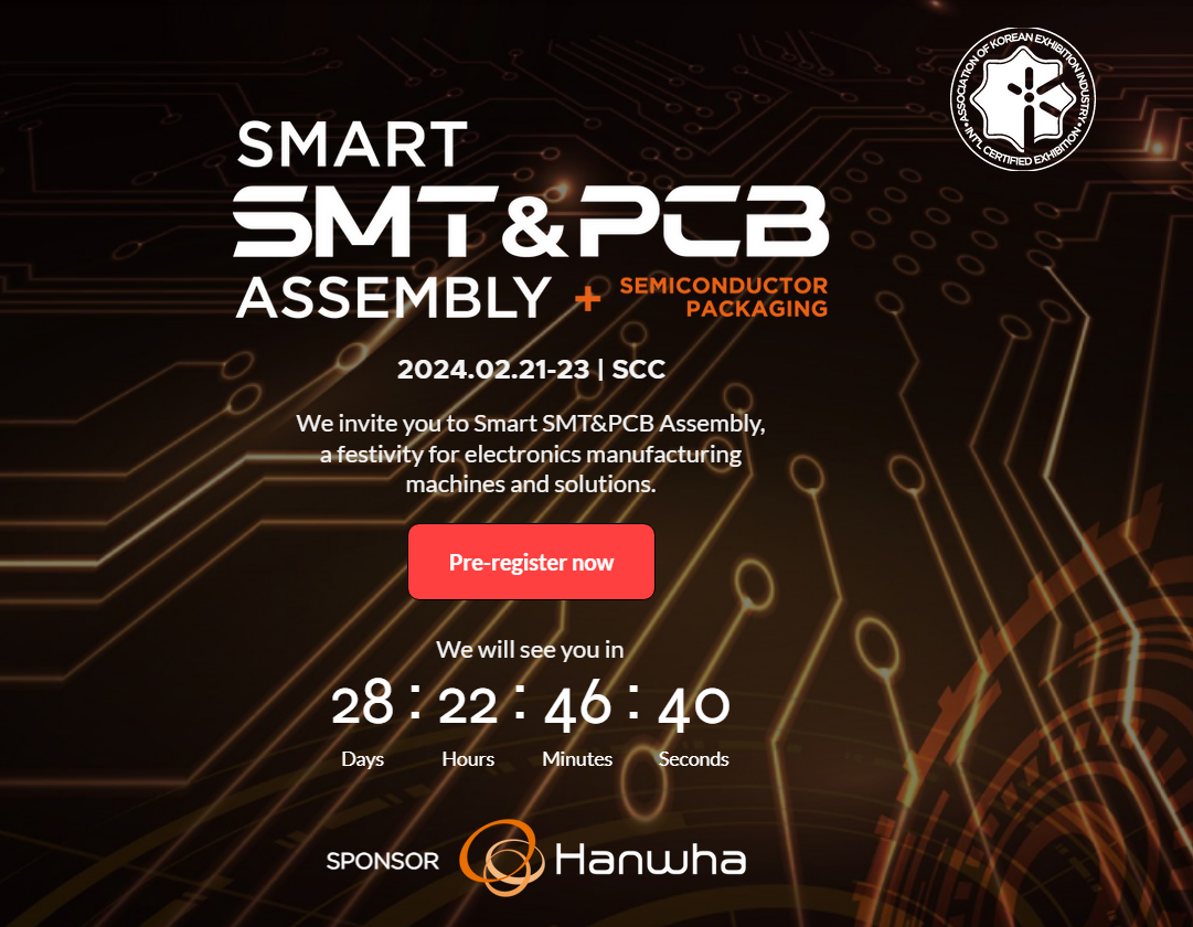 21 ~ 23 Feb, 2024 participate in the SMART SMT & PCB ASSEMBLY exhibition